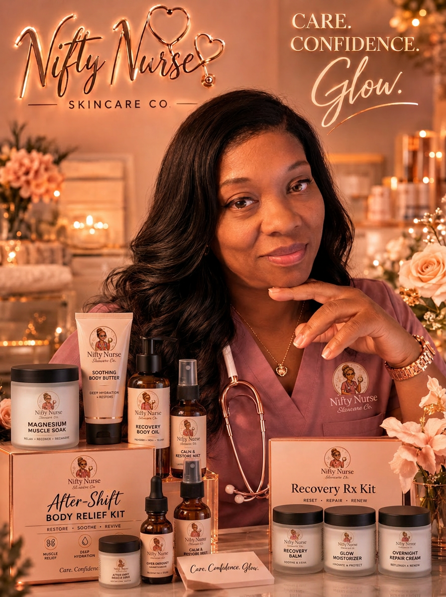Terri, founder of Nifty Nurse Skincare Co.