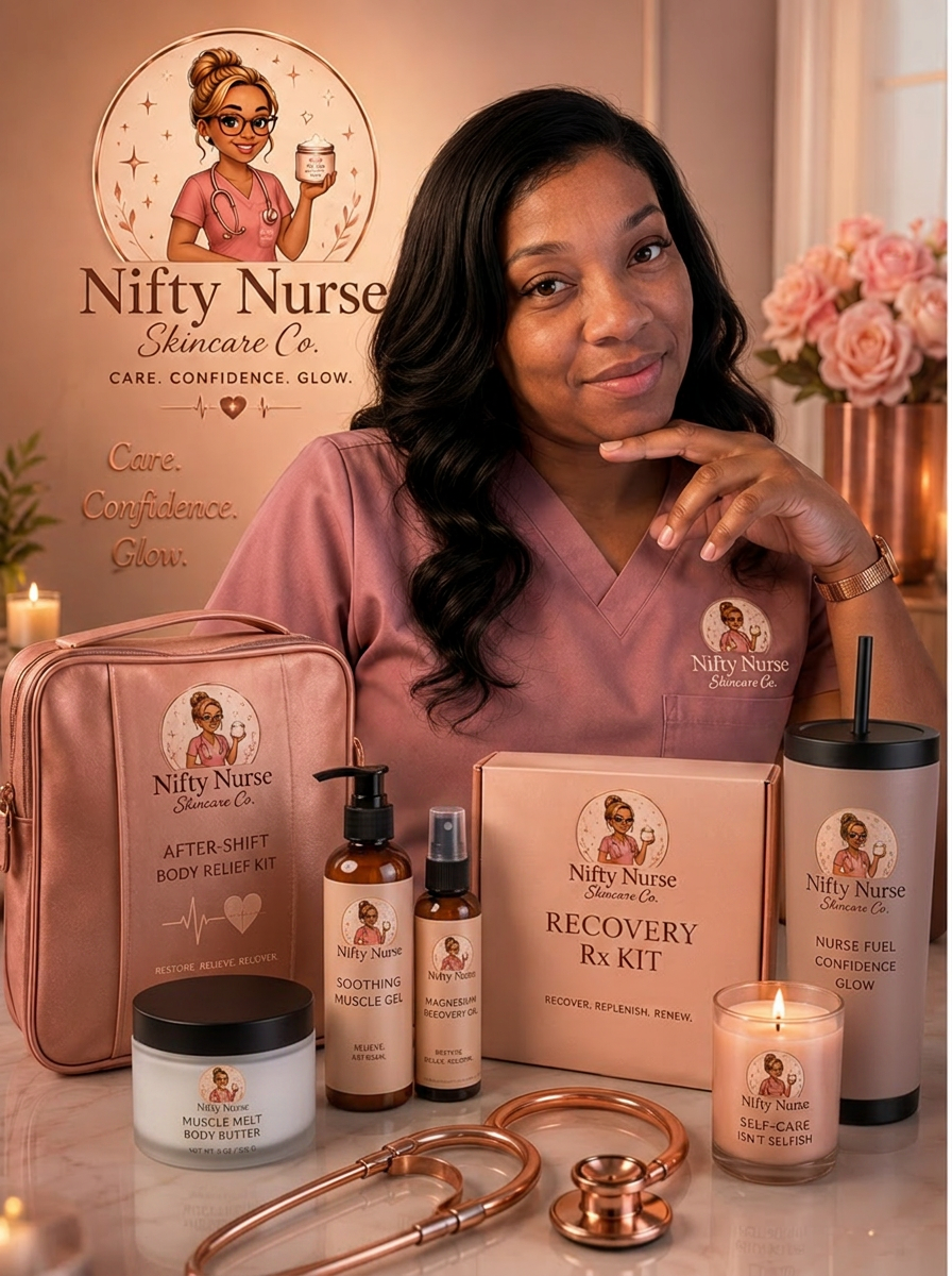 Terri, BSN, RN — Founder of Nifty Nurse Skincare Co.